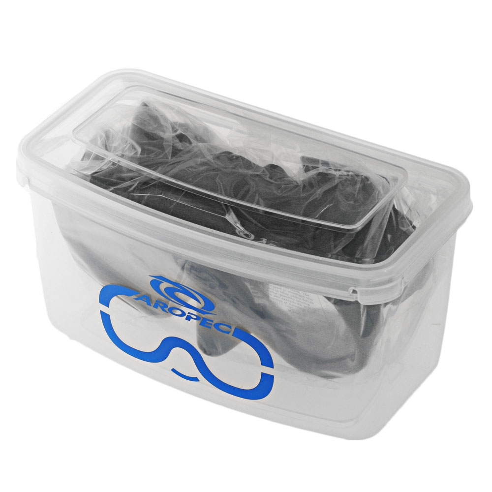 Aropec Big Vision Double Silicone Adult Dive Mask Black