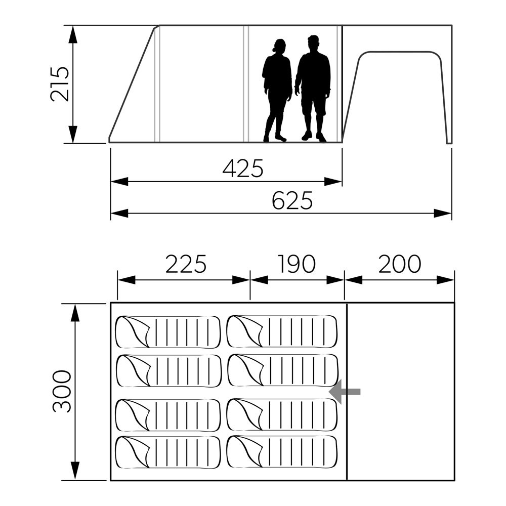 Dometic Santorini FTK 8 Person Inflatable Air Tent