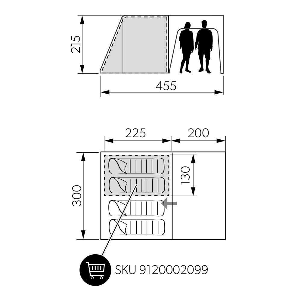 Dometic Santorini FTK 4 Person Inflatable Air Tent