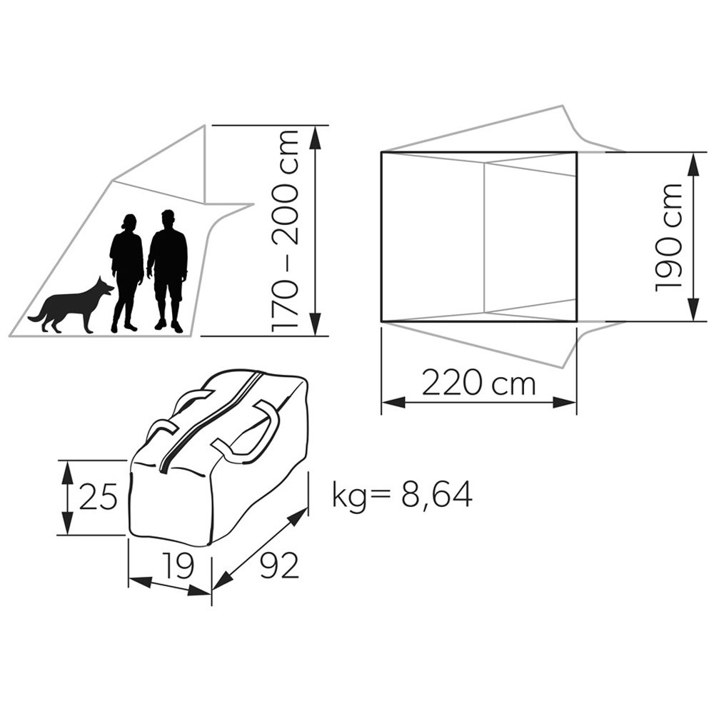 Dometic TRT 140 AIR Rooftop Tent Awning Large
