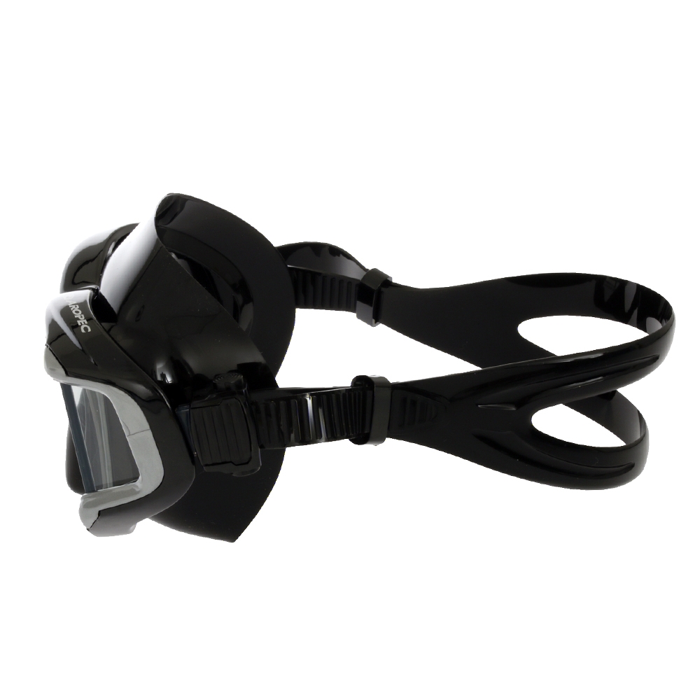 Aropec Admiral Panoramic Vision Dive Mask Black Silver