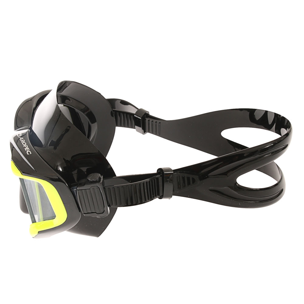 Aropec Admiral Panoramic Vision Dive Mask Black Neon Yellow