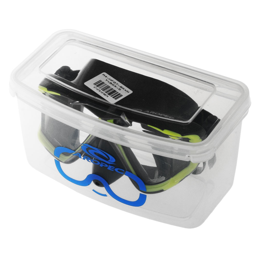 Aropec Admiral Panoramic Vision Dive Mask Black Neon Yellow
