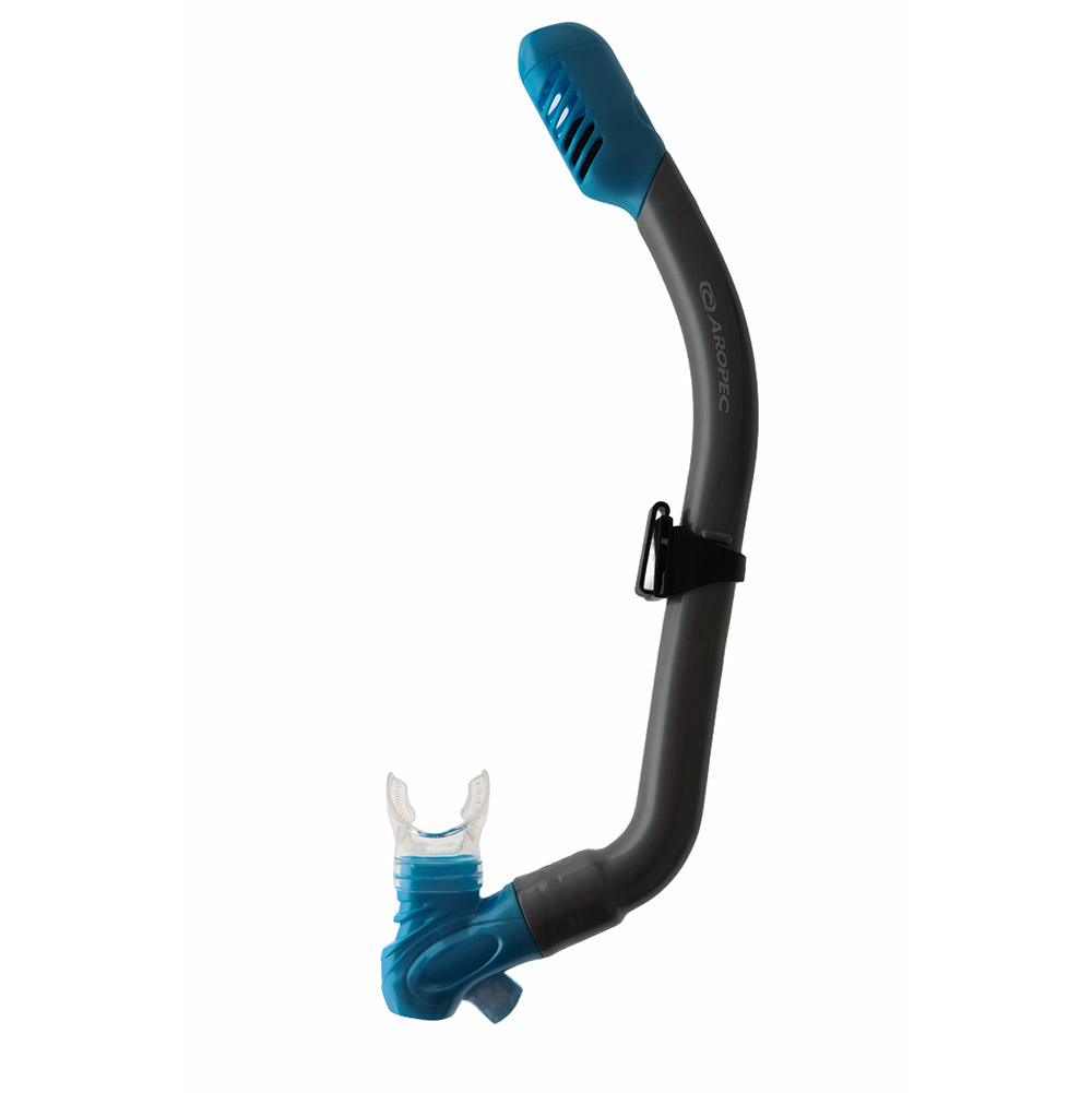 Aropec Kids Dry Top Silicone Snorkel Blue Silver
