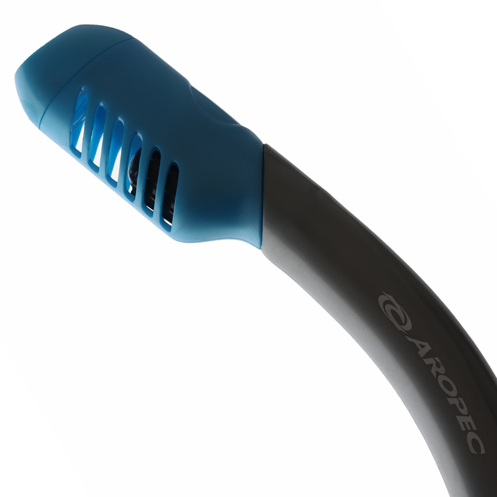 Aropec Kids Dry Top Silicone Snorkel Blue Silver