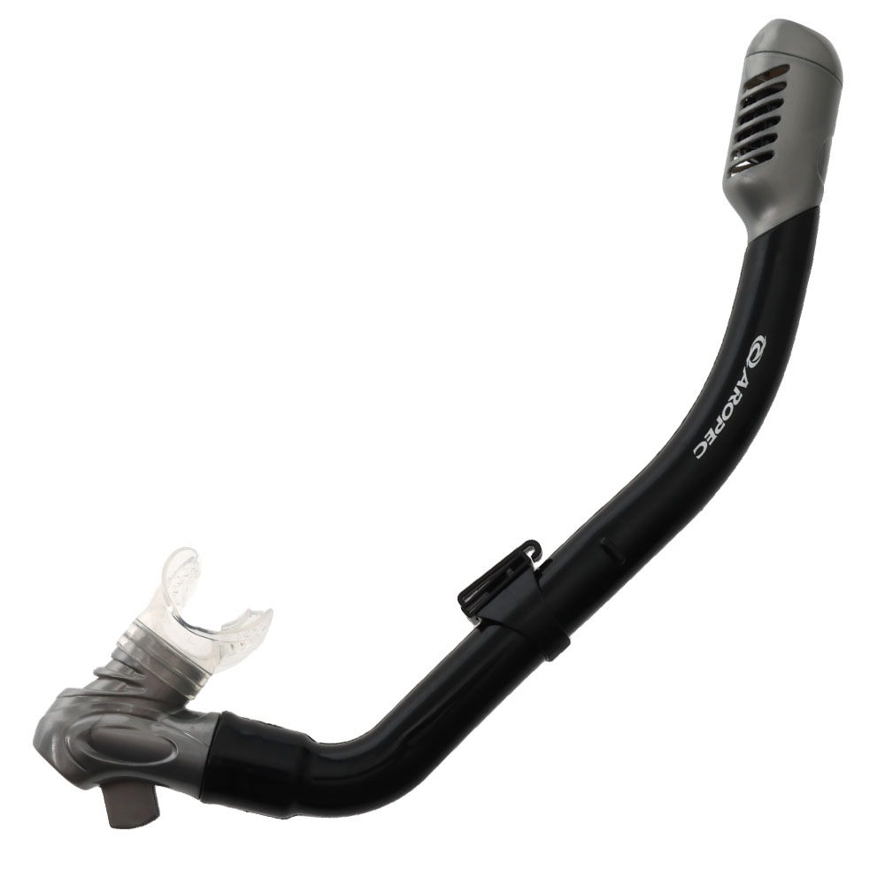 Aropec Kids Dry Top Silicone Snorkel Black Grey