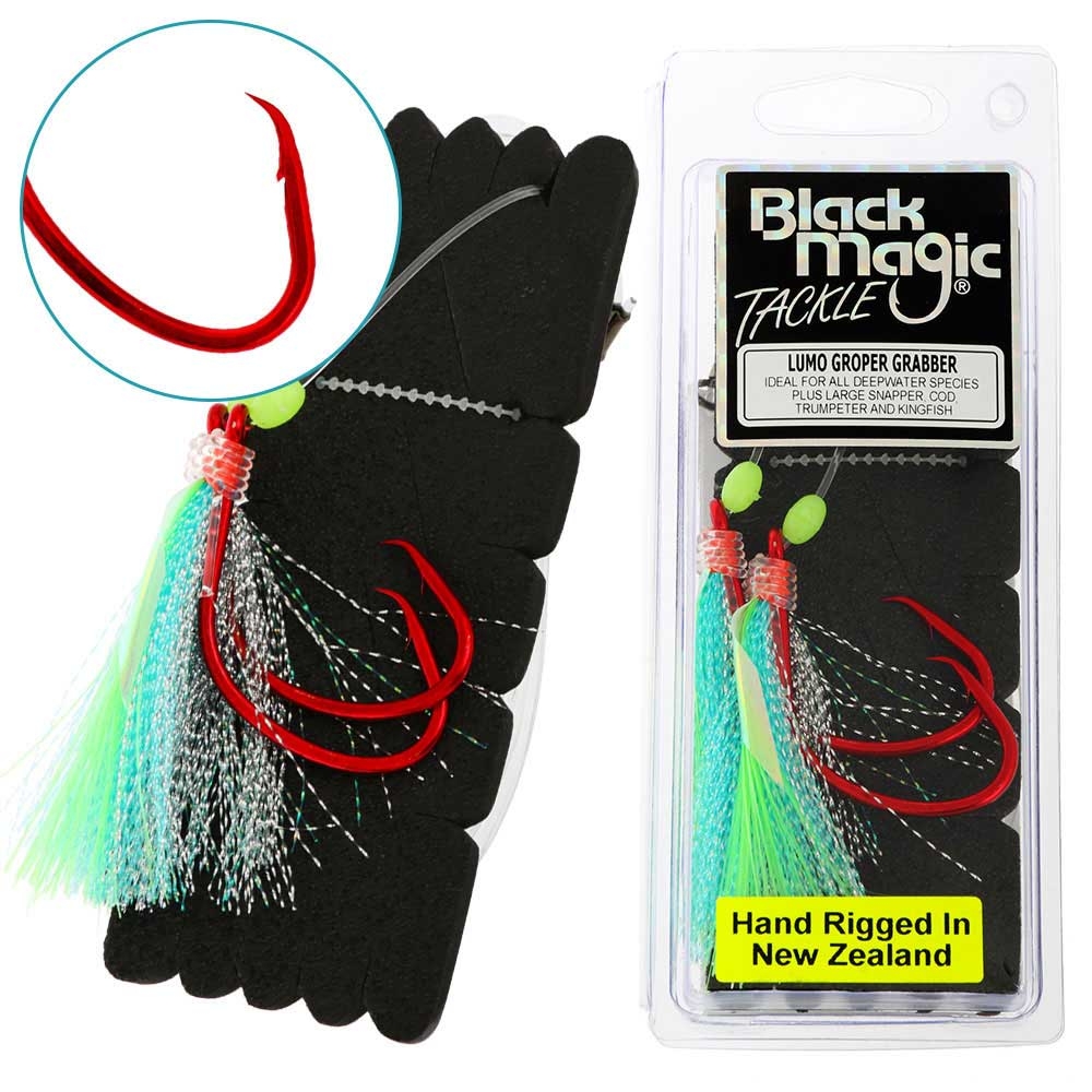 Black Magic Groper Grabber Flasher Rig 8/0 Blue