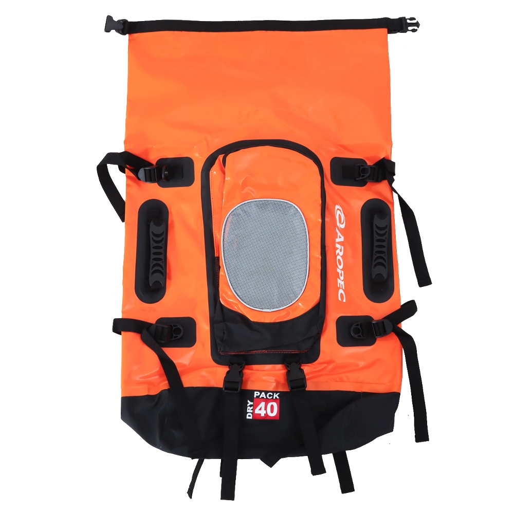 Aropec Adjustable Waterproof Backpack 40L Orange/Black