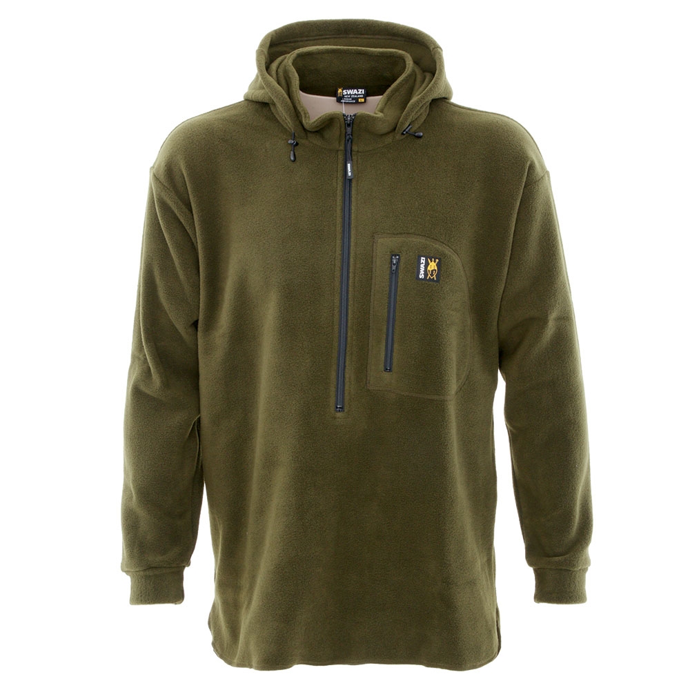 Swazi The Hood Polar Fleece Hoodie Olive 2XL