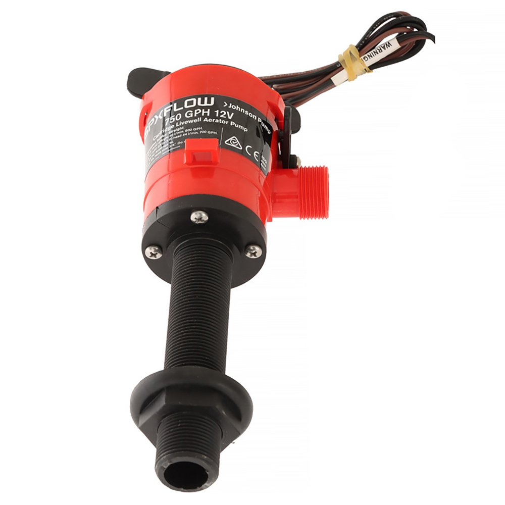 Johnson Straight Cartridge Livewell Live Bait Tank Aerator 12V 750 GPH