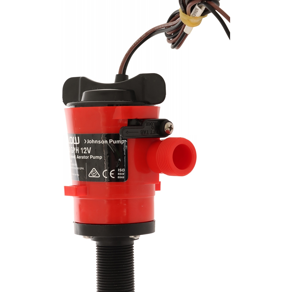 Johnson Straight Cartridge Livewell Live Bait Tank Aerator 12V 750 GPH