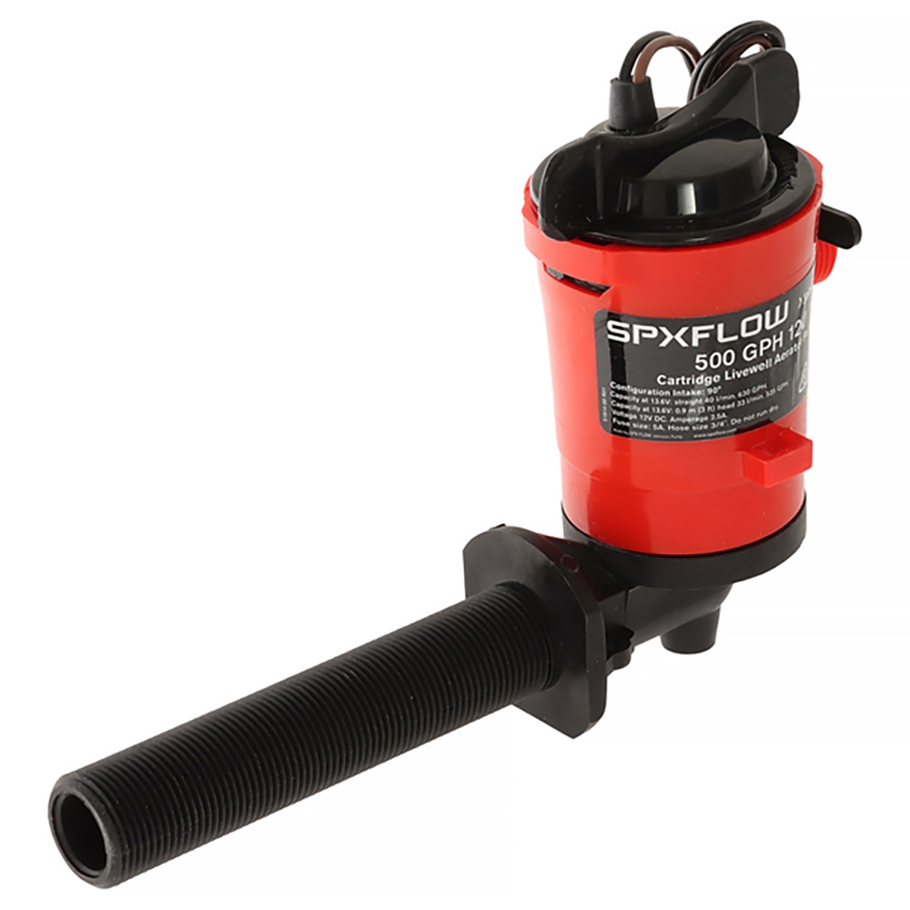 Johnson 90-Degree Cartridge Livewell Live Bait Tank Aerator 12V 500 GPH