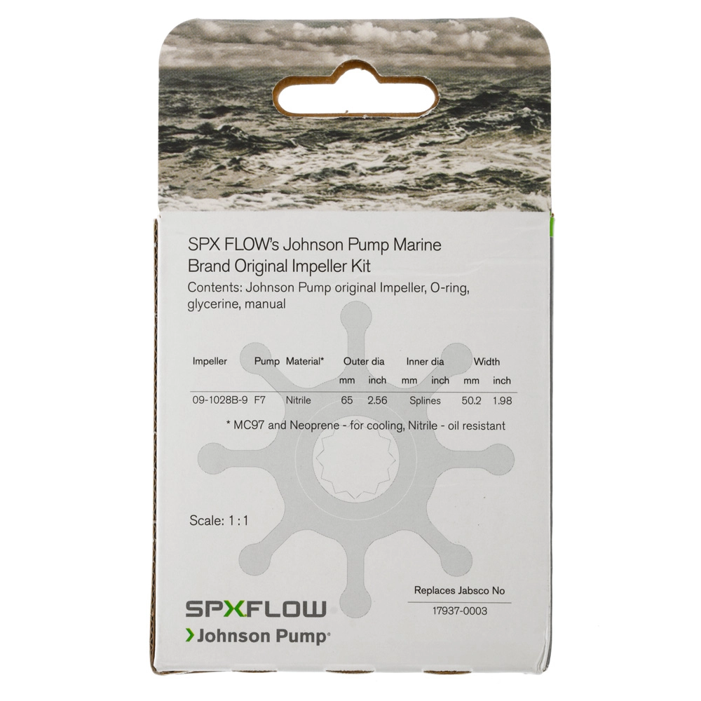 Johnson 09-1028B-9 Nitrile F7 Pump Impeller Kit Johnson 09-1028B-9 Nitrile F7 Pump Impeller Kit
