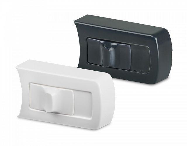 Hella Marine Surface Mount Strip Lamp Screw Caps With Switch Charcoal