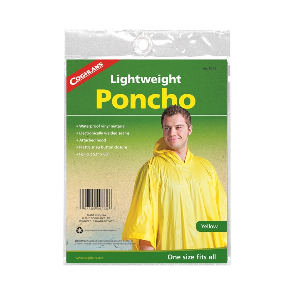 Coghlan's Waterproof Lightweight Poncho Yellow