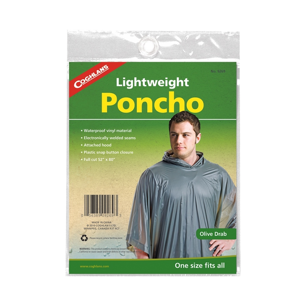 Coghlan's Waterproof Poncho Olive Drab