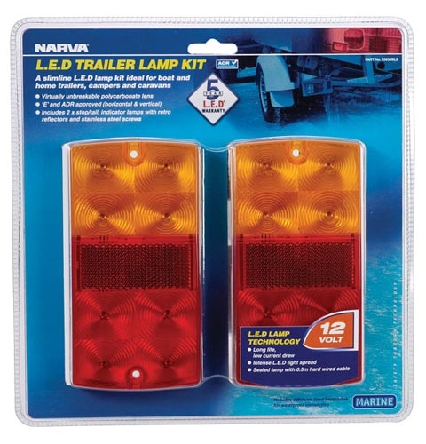 NARVA 93630BL Slimline LED Trailer Lamp Kit 12V