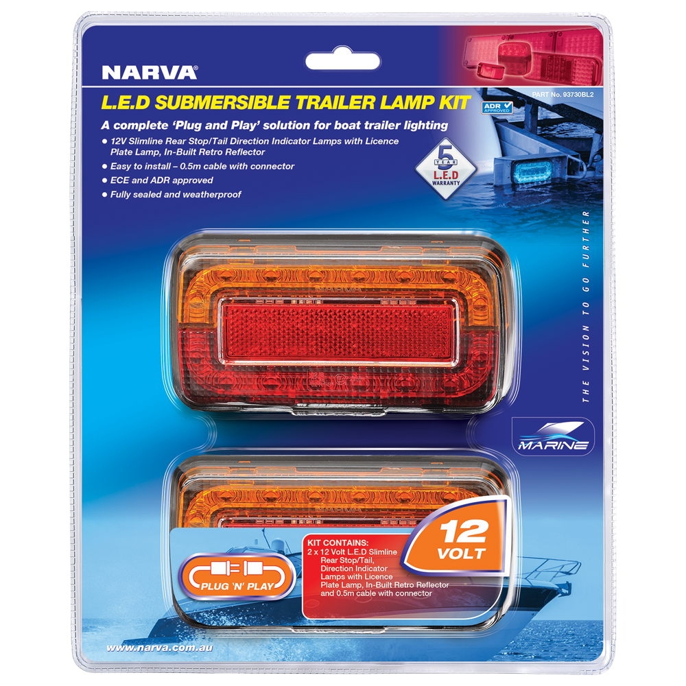 NARVA Model 37 LED Submersible Trailer Lamp Kit 12V