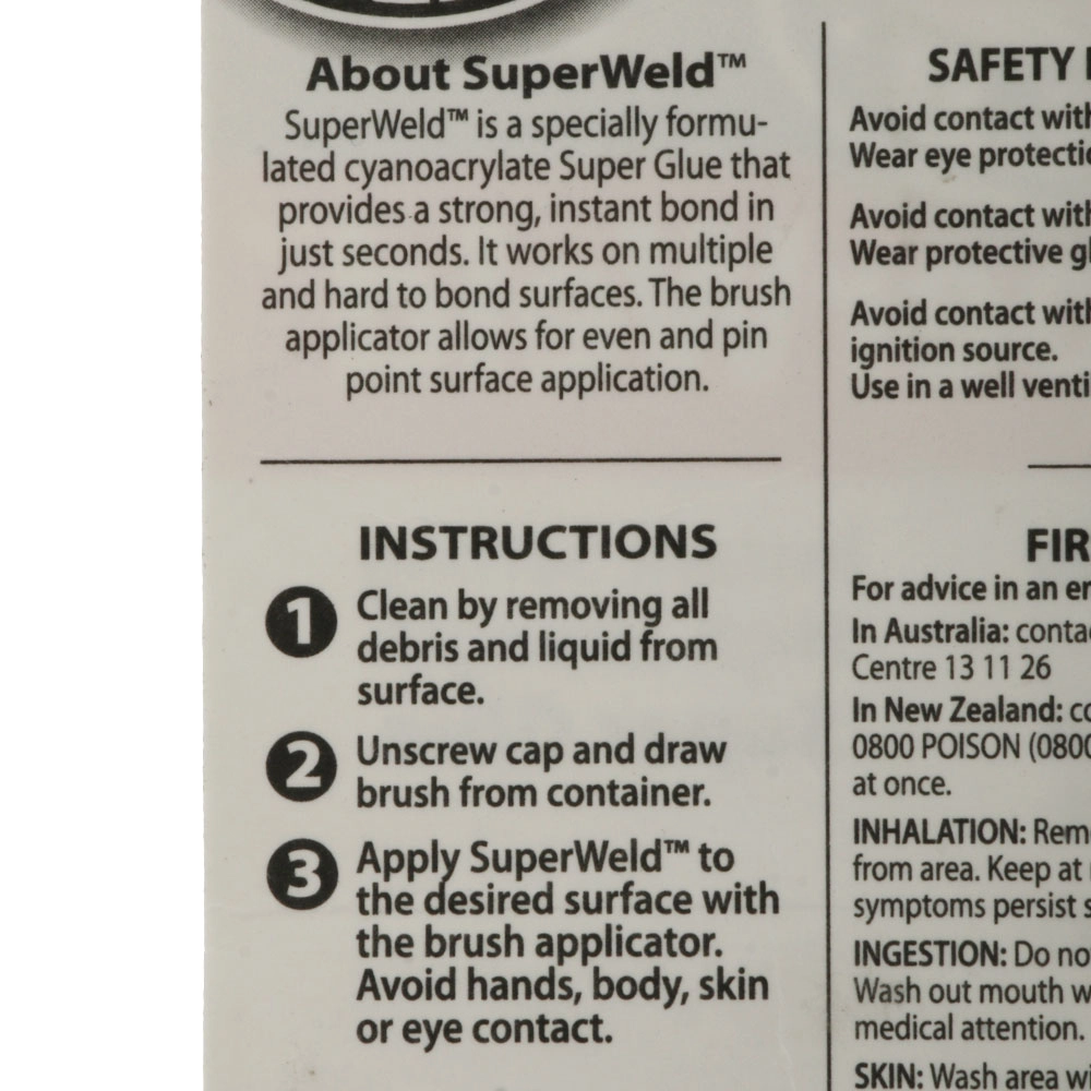 J-B Weld SuperWeld Super Glue Brushable 6g J-B Weld SuperWeld Super Glue Brushable 6g