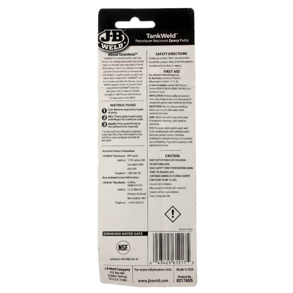 J-B Weld AutoWeld Steel Epoxy Putty Stick 28.4g