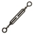 Stainless Steel Open Frame Eye/Eye Turnbuckle 6mm
