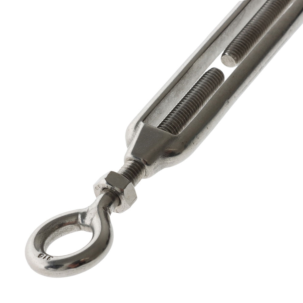 Stainless Steel Open Frame Eye/Eye Turnbuckle