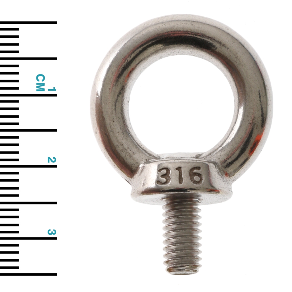 Stainless Steel Eye Bolt with Collar 6mm