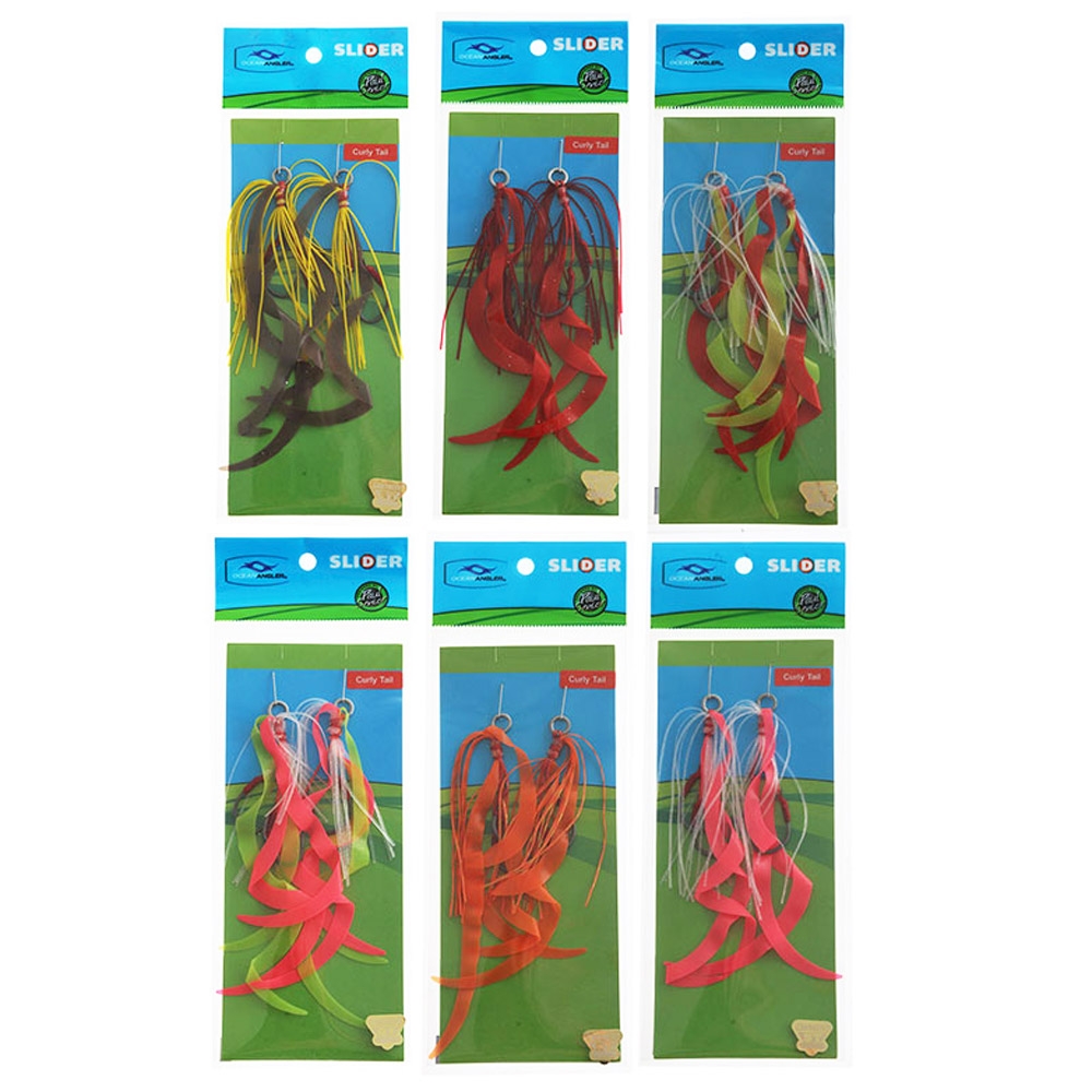 Ocean Angler Slider Rig Curly Tail Skirts