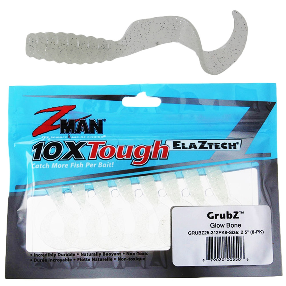 Z-Man GrubZ Micro Soft Bait 2.5in / 6cm Qty 8 Shimmer Pearl