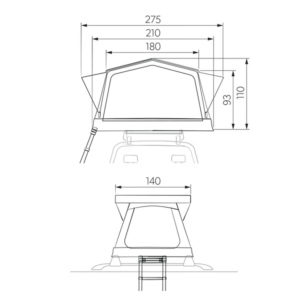 Dometic TRT 140 AIR 300D Inflatable Rooftop Tent