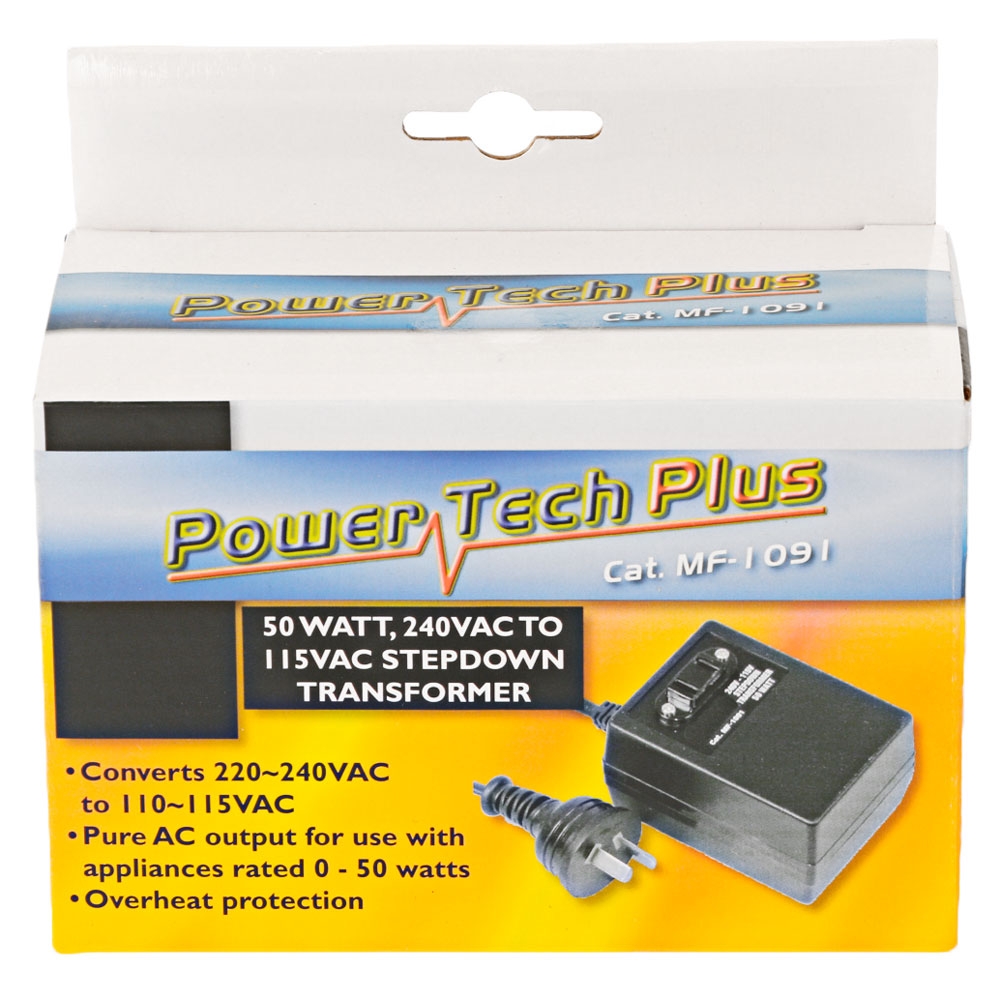 Powertech Stepdown Transformer 50VA 240VAC to 115VAC