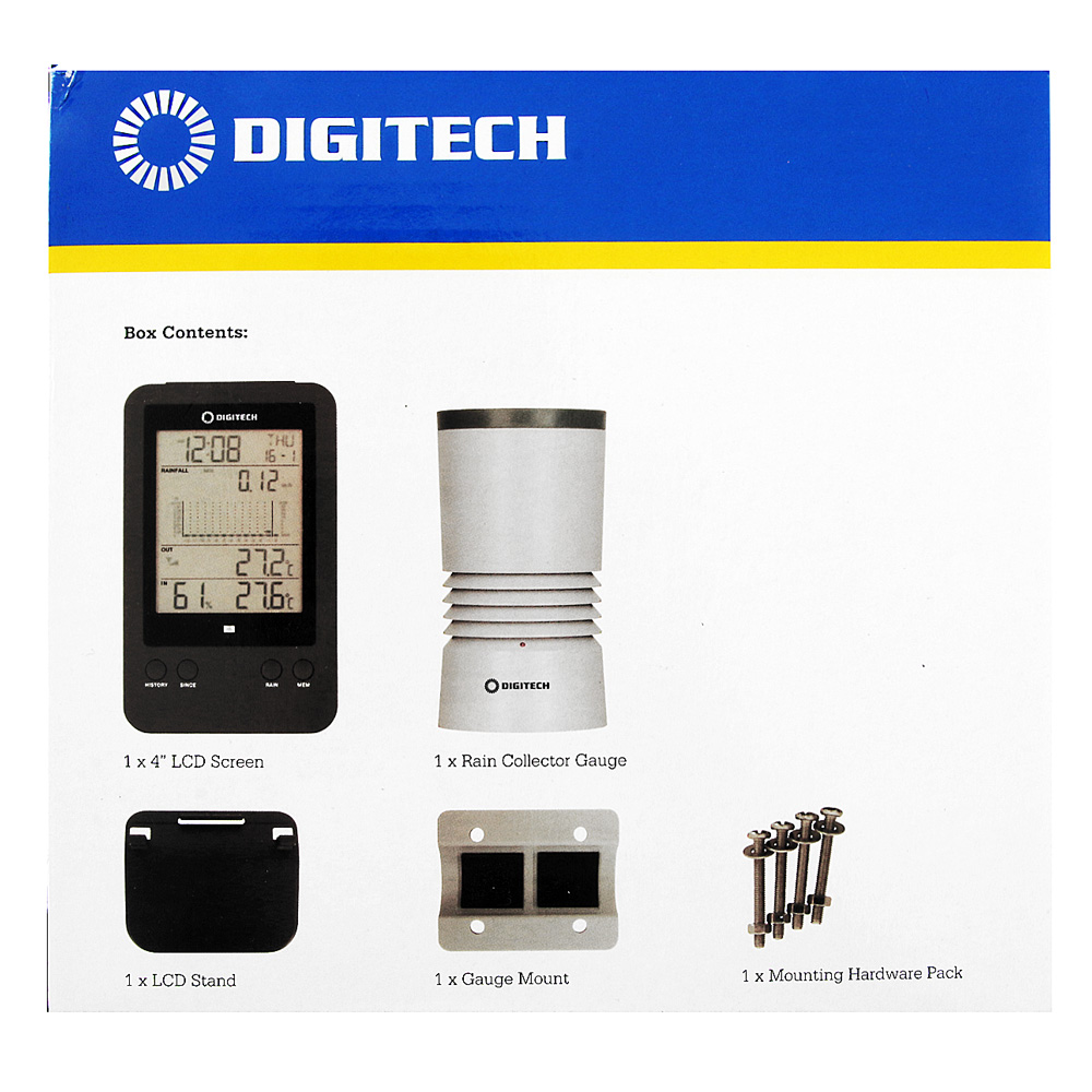 Digitech Digital Rain Gauge with Temperature