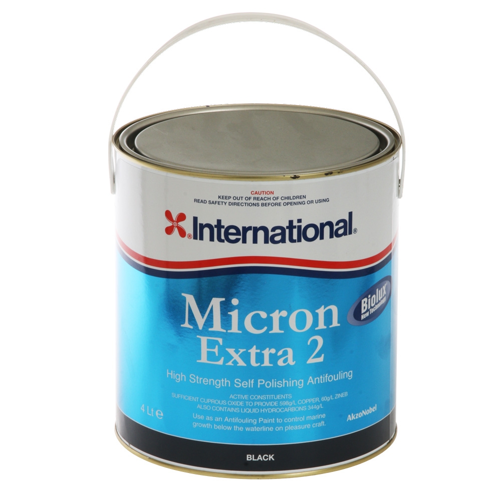 International Micron Extra 2 Antifouling Paint with Biolux Black 4L