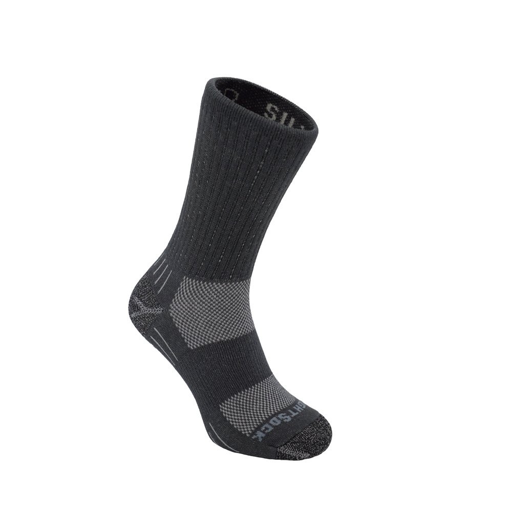 Wrightsock Silver Escape Crew Socks Steel Grey M