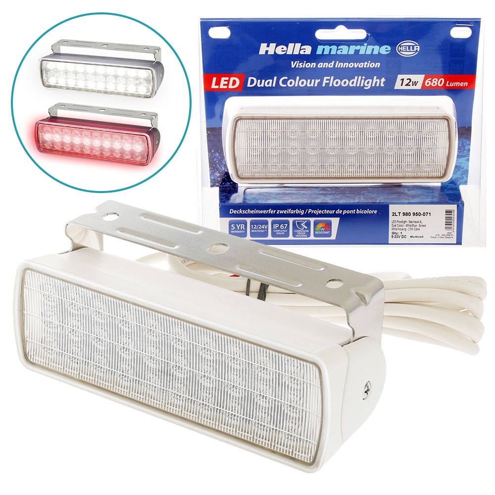 Hella Marine Sea Hawk-XL Dual Colour LED Floodlight