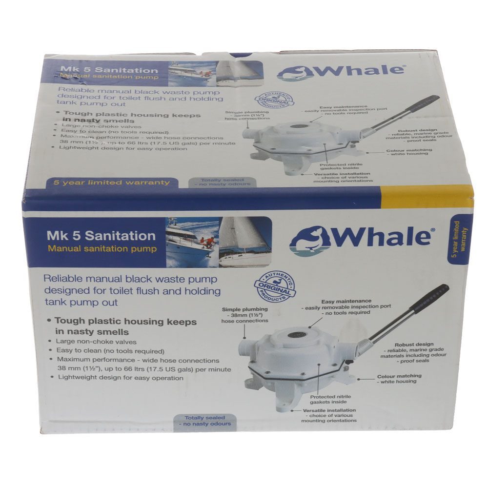 Whale MK5 Manual Bulkhead Mount Toilet Waste Pump