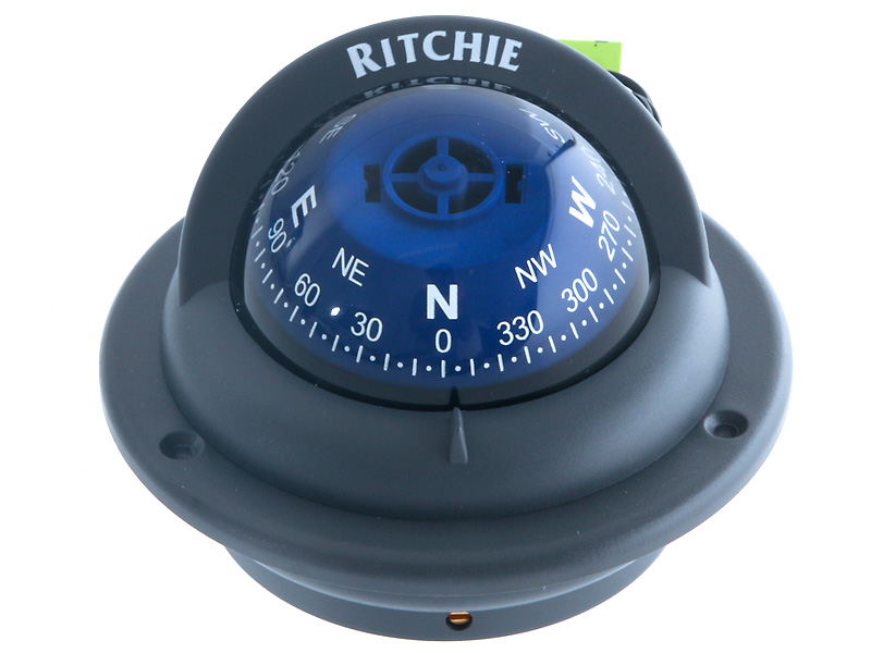 Ritchie Trek TR-35G Flush Mount Boat Compass Grey