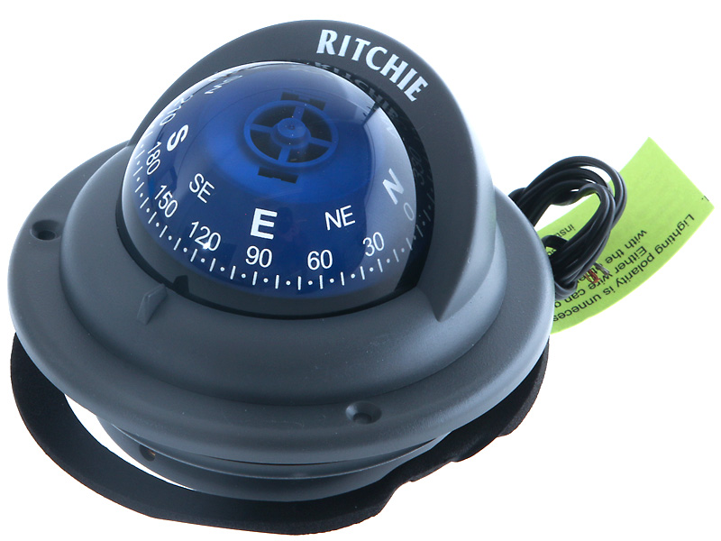Ritchie Trek TR-35G Flush Mount Boat Compass Grey