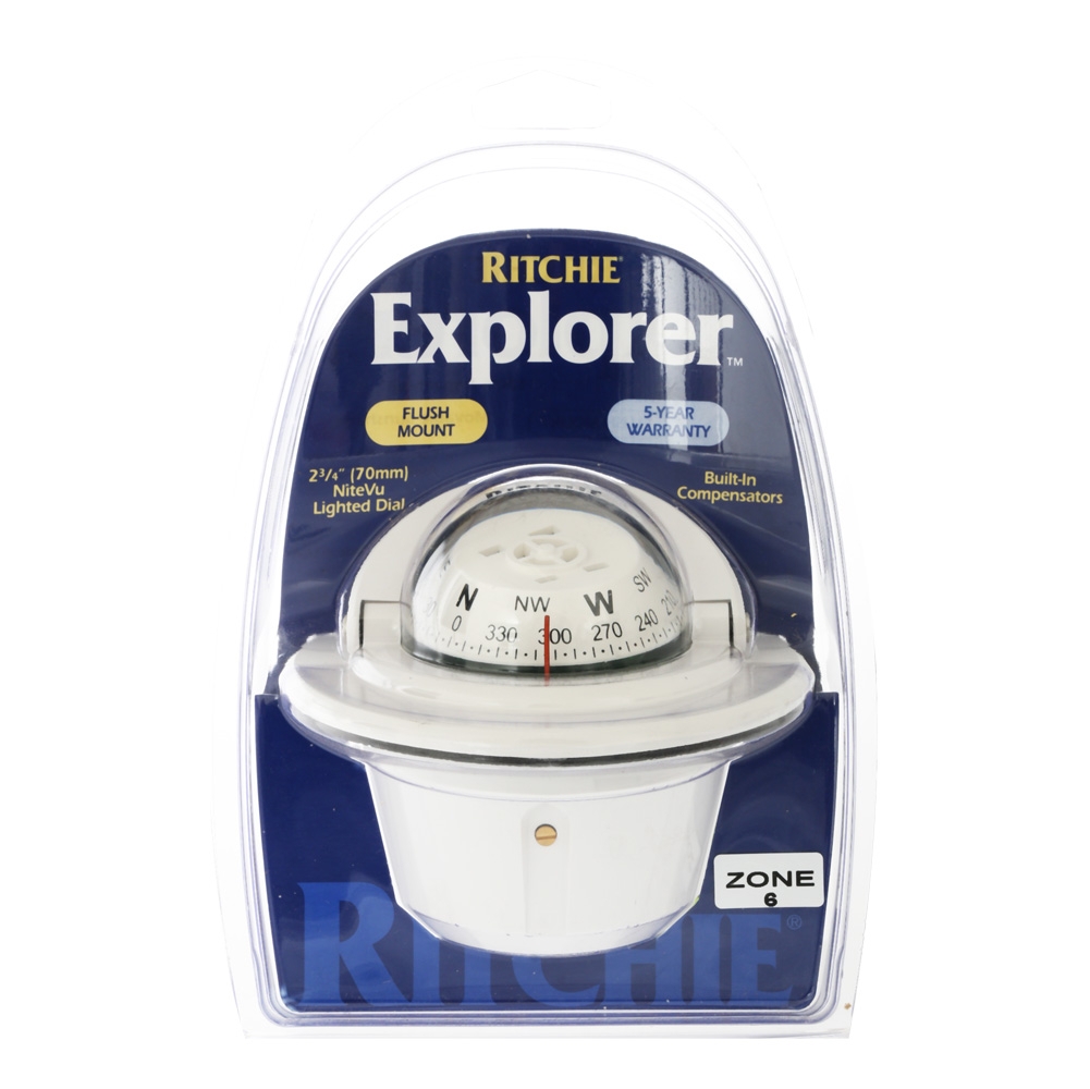 Ritchie Explorer F-50W Flush Mount Compass White