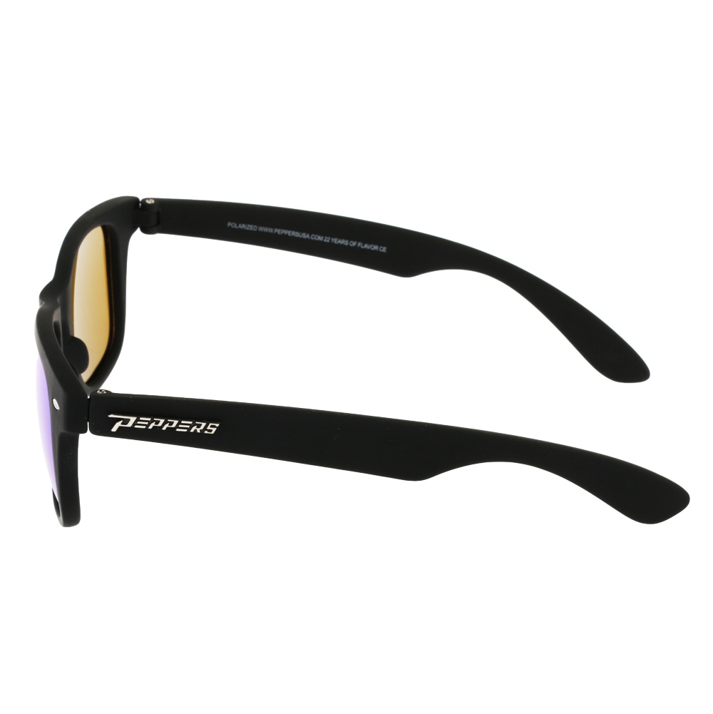 Pepper's Seaside Polarised Sunglasses Rubberised Matte Black