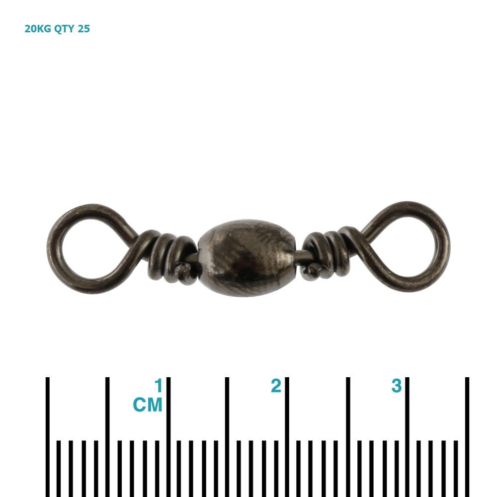 Wasabi Tackle Black Barrel Swivel Bulk Pack