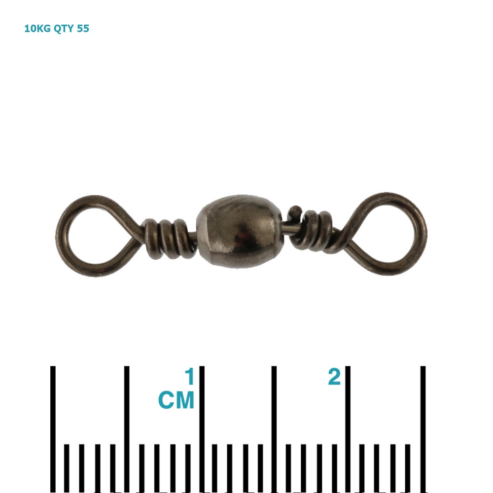 Wasabi Tackle Black Barrel Swivel Bulk Pack