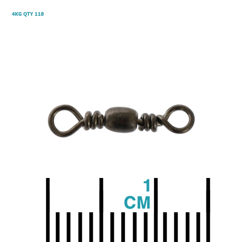 Wasabi Tackle Black Barrel Swivel Bulk Pack