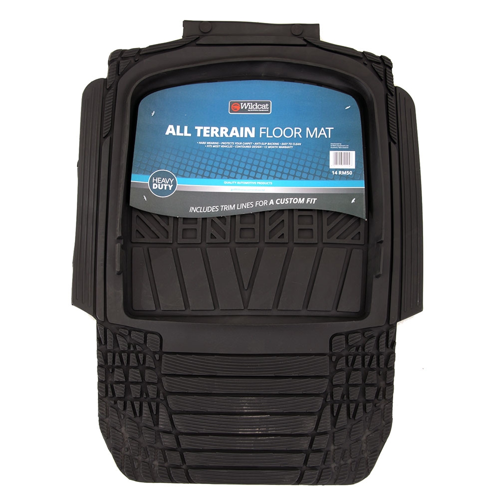 Wildcat Heavy Duty 4WD Rubber Floor Mat Large