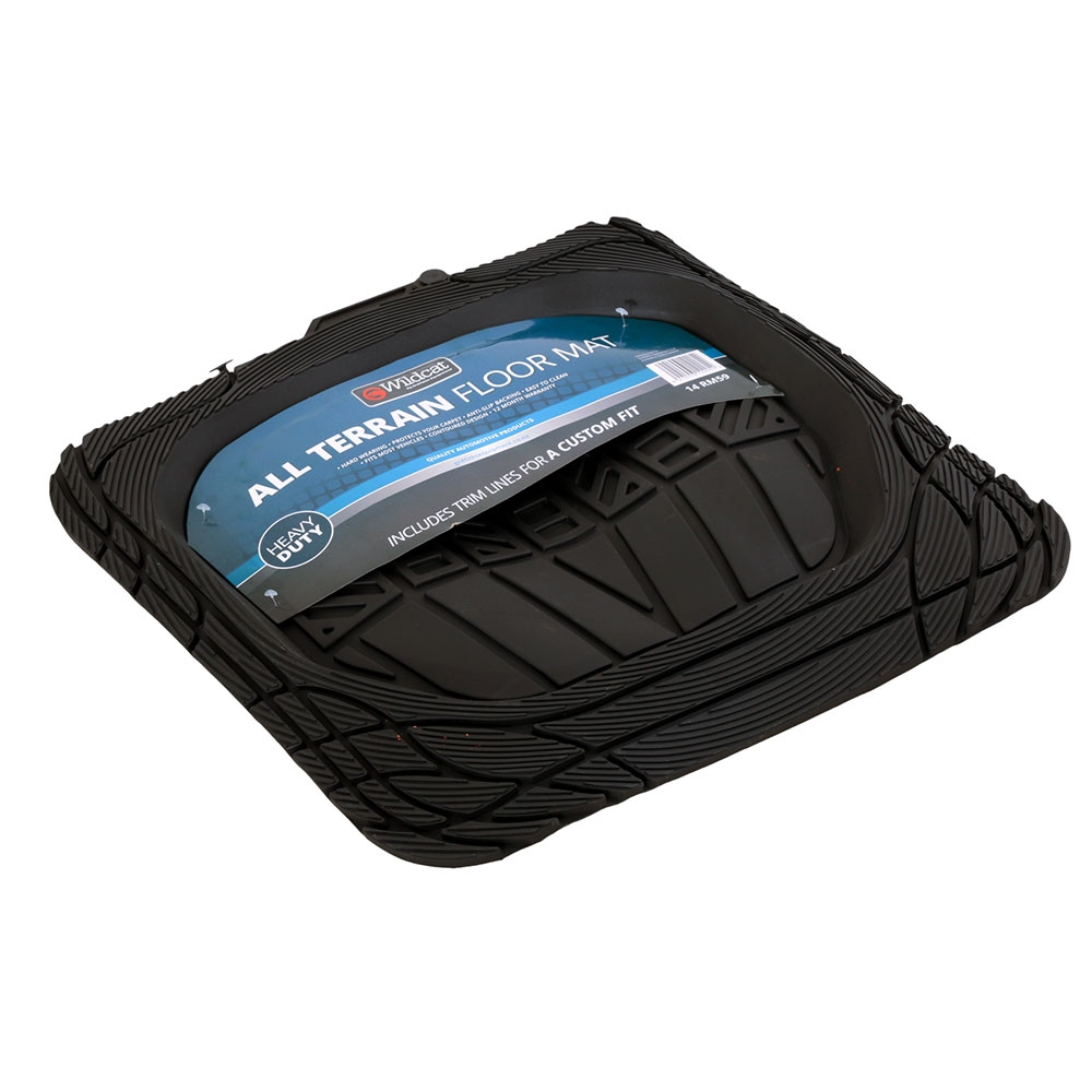 Wildcat Heavy Duty All Terrain 4WD Rubber Floor Mat 510 x 510 x 30mm
