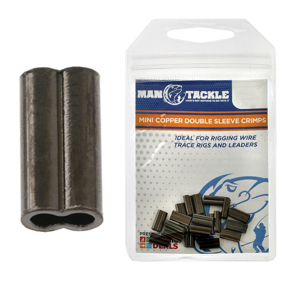 ManTackle Mini Copper Double Sleeve Crimps Qty 20 1mm 