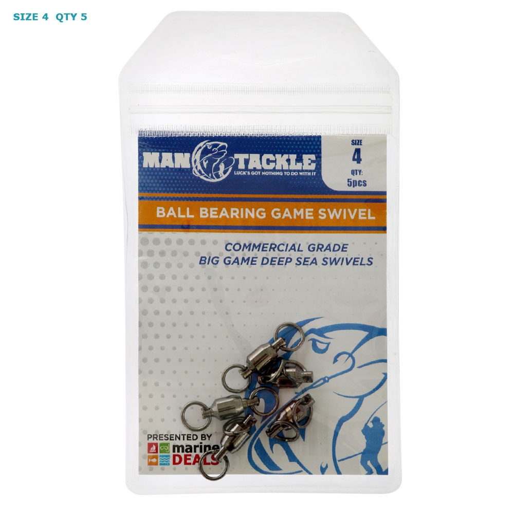 ManTackle Ball Bearing Game Swivel Qty 5