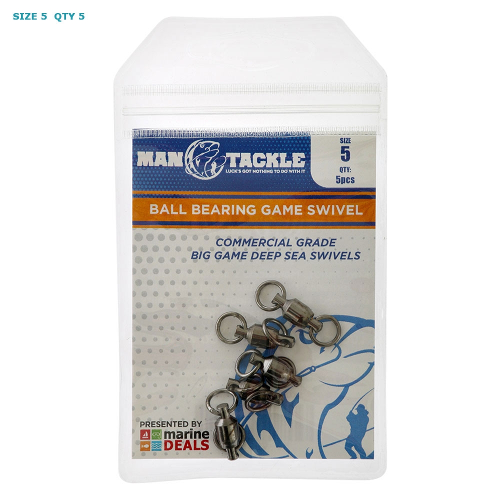 ManTackle Ball Bearing Game Swivel Qty 5