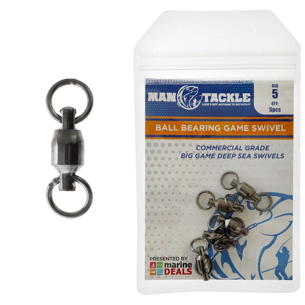 ManTackle Ball Bearing Game Swivel Size 5 Qty 5