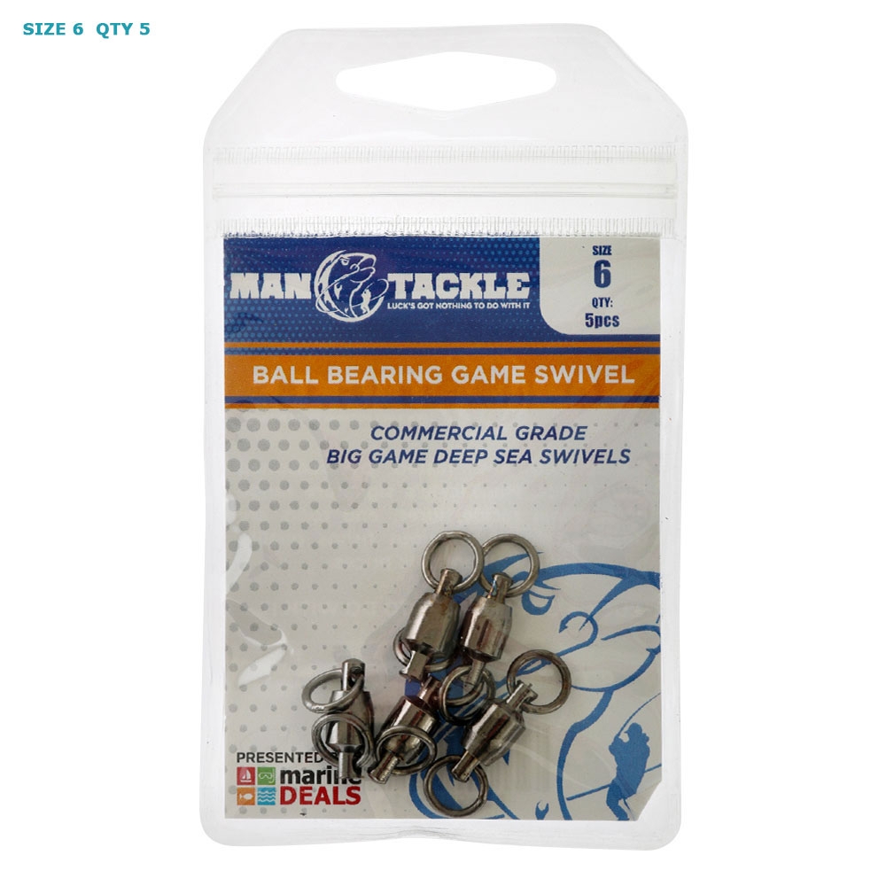 ManTackle Ball Bearing Game Swivel Qty 5